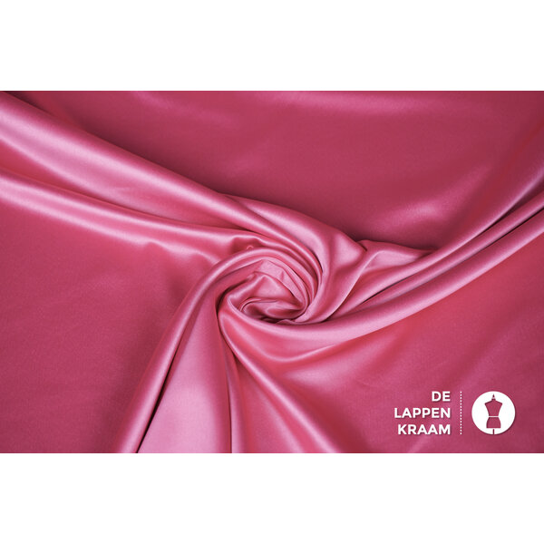 Basic Satijn stof met stretch fuchsia