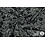 Viscose tricot stof zwart wit met velvet bloemenprint