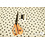 Ribtricot stof gebroken wit met panterprint