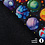 Alpenfleece stof met planeten