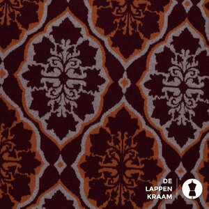  Gebreid bordeaux met etnisch dessin