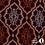 Gebreide stof bordeaux met etnisch dessin