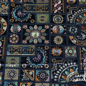  Geborduurde patchwork met pailletjes