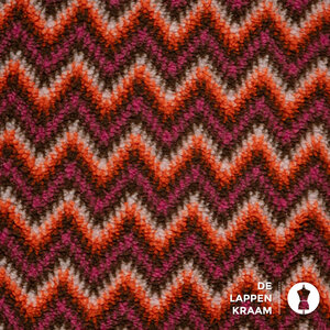  Teddy zigzag oranje roze