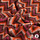 Teddy stof zigzag oranje roze