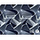 Tricot stof donkerblauw met abstracte witte bloem