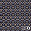 Gebreide stof  in blauw met hoekige vormen en gouden lurex
