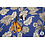 Coupon 4 Viscose kobalt met witte bloemen 180 x 160 cm