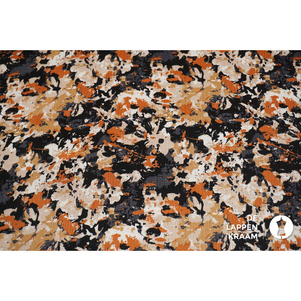 Coupon 7 Viscosemix in gevlekt dessin camel 180 x 150 cm