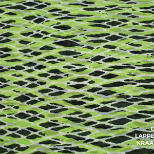  Chiffon met lime slangenprint