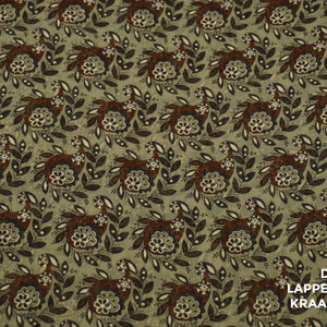  Chiffon taupe met bruine paisley
