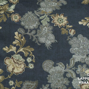  Stretchkatoen jeanslook met bloemenprint in beigetinten