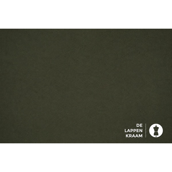 Nicky suede tricot stof legergroen