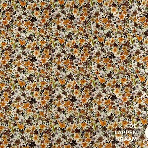  Viscose mille fleur oranje