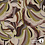 Viscosemix met abstract dessin in bruin- en groentinten