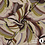 Viscosemix met abstract dessin in bruin- en groentinten