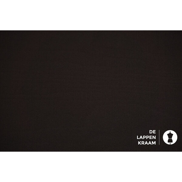 SALE Polyester stretch stof donkerbruin