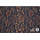 Polyester stretch stof donkerblauw en camel gestreept