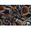 Crinkle tricot stof donkerblauw met mandala's
