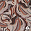 Viscosemix met abstract dessin in beige- en bordeauxtinten
