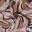 Viscosemix met abstract dessin in beige- en bordeauxtinten