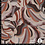 Viscosemix met abstract dessin in beige- en bordeauxtinten