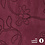 Scuba suede met geborduurde draad in bloemvorm bordeaux