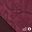 Scuba suede met geborduurde draad in bloemvorm bordeaux
