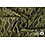 Terlenka stretch stof legergroen met groene druppels