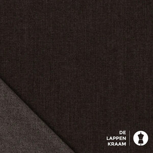  Chenille Jeansstof met stretch in donkerbruin