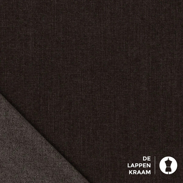 Chenille Jeansstof met stretch in donkerbruin