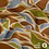Viscose twill stof met mozaiekprint