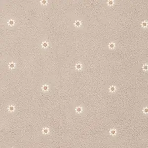  Teddy in beige met geborduurde bloemetjes in beige en wit