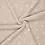 Teddy stof in beige met geborduurde bloemetjes in beige en wit