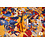 Coupon 78 Polyester geel met bloemenprint 180 x 150cm