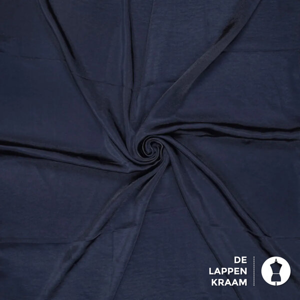 Satijnstof met bubble effect donkerblauw
