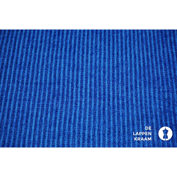 A la Ville Gebreide ribbelstof met haartjes kobalt