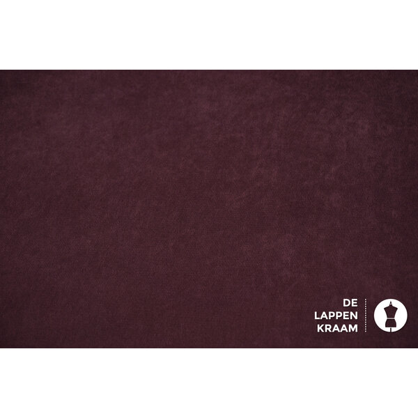 A la Ville Gabardine twill fluweel stof aubergine