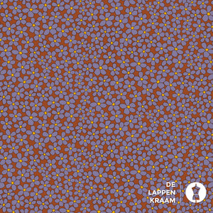  Popeline met kleine bloemen print