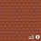 Popeline met retro bloemetjes print oranje