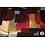A la Ville Satijn met abstracte vormen aubergine