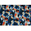 A la Ville Polyester crepe met gestyleerde blauwe bloemen