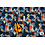 A la Ville Polyester crepe met gestyleerde blauwe bloemen