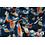 A la Ville Polyester crepe met gestyleerde blauwe bloemen