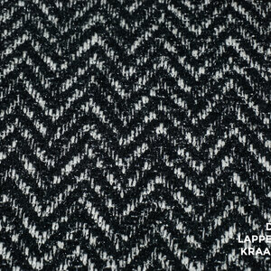 A la Ville Gebreide Stof met Glitter Zigzag Zwart Wit