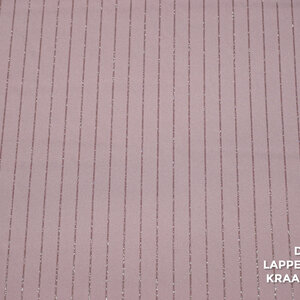 A la Ville Terlenka Stretch Stof Oud Roze met Glitterstrepen
