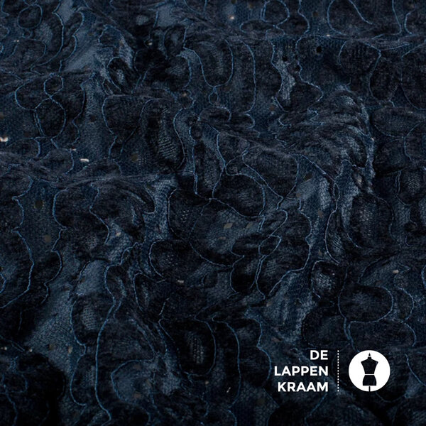 Kant Stof Donkerblauw