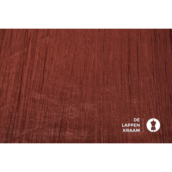 A la Ville Crinkle Viscosemix Stof Bordeaux
