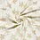 Mousseline Stof Off-White met Beige Sterren