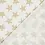 Mousseline Stof Off-White met Beige Sterren